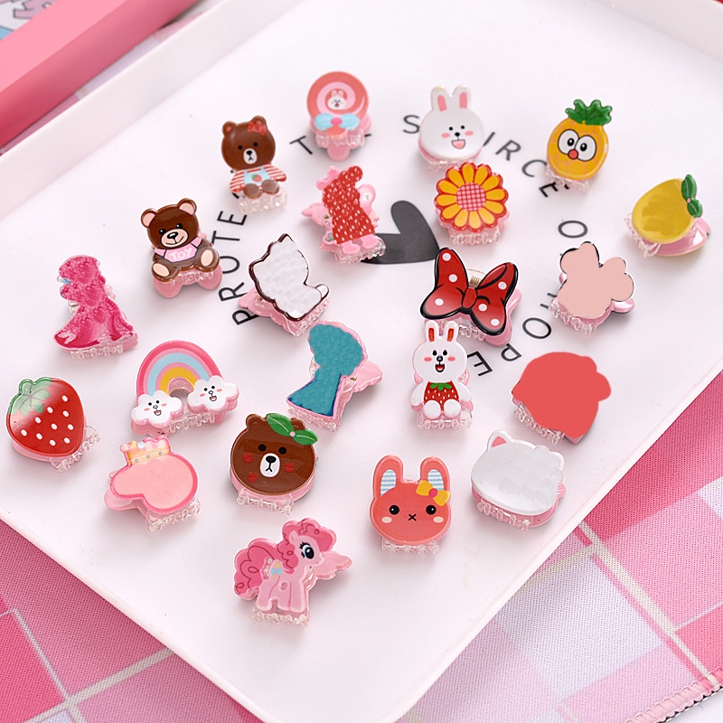 Children&#039;s Cartoon Small Jaw Clip Korean Girls Updo Little Clip Baby Cropped Hair Clip Bang Clip Hairpin Girls&#039; Hair Accessories