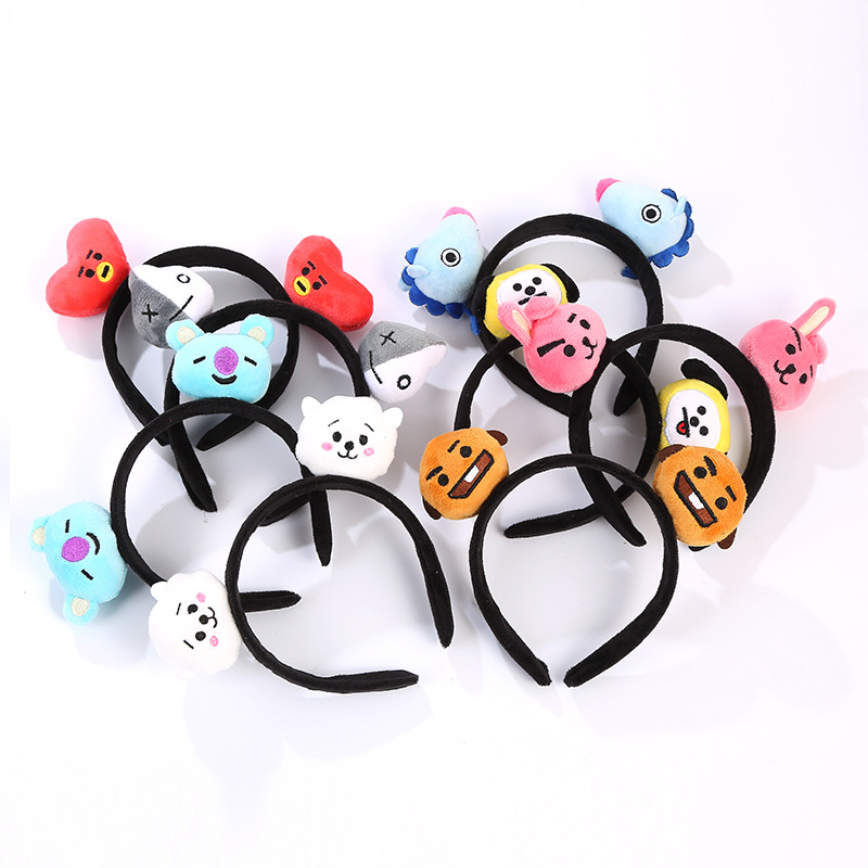 Korean Cartoon Plush Doll Headband Love Hairpin Rabbit Headband Animal Headband