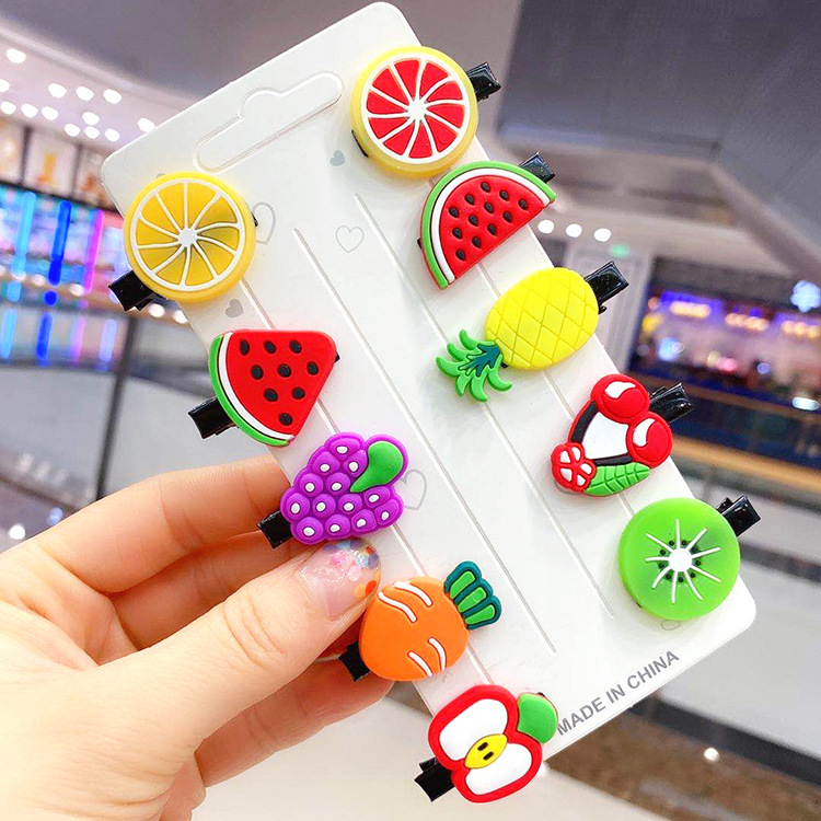 10 Cute Cartoon Children&#039;s Hair Clip Cream Ice Cream Adorable Girl&#039;s Baby Hairpin Hairpin Hair Accessories
