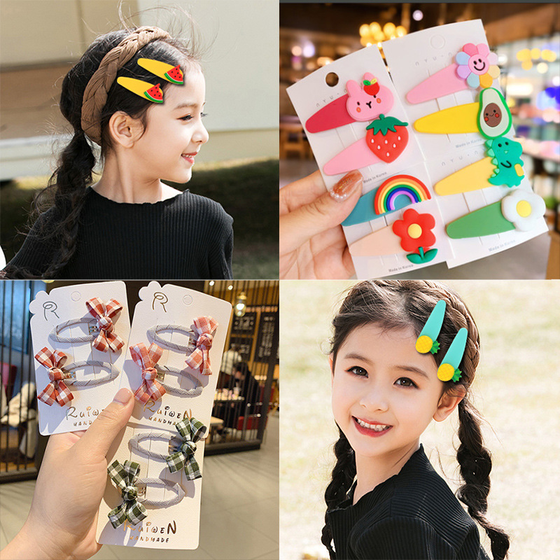 Barrettes BB Clip Hair Accessories Cute Princess Cartoon Mouse Animal Broken Hair Bang Hairpin Clip Hairware