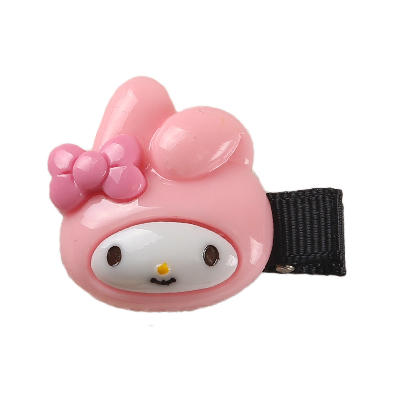 Accessories Korean Style Bang Clip Cute Black Edge Clip Simple Cloth Wrapper Duckbill Clip Wholesale Cartoon Hairpin