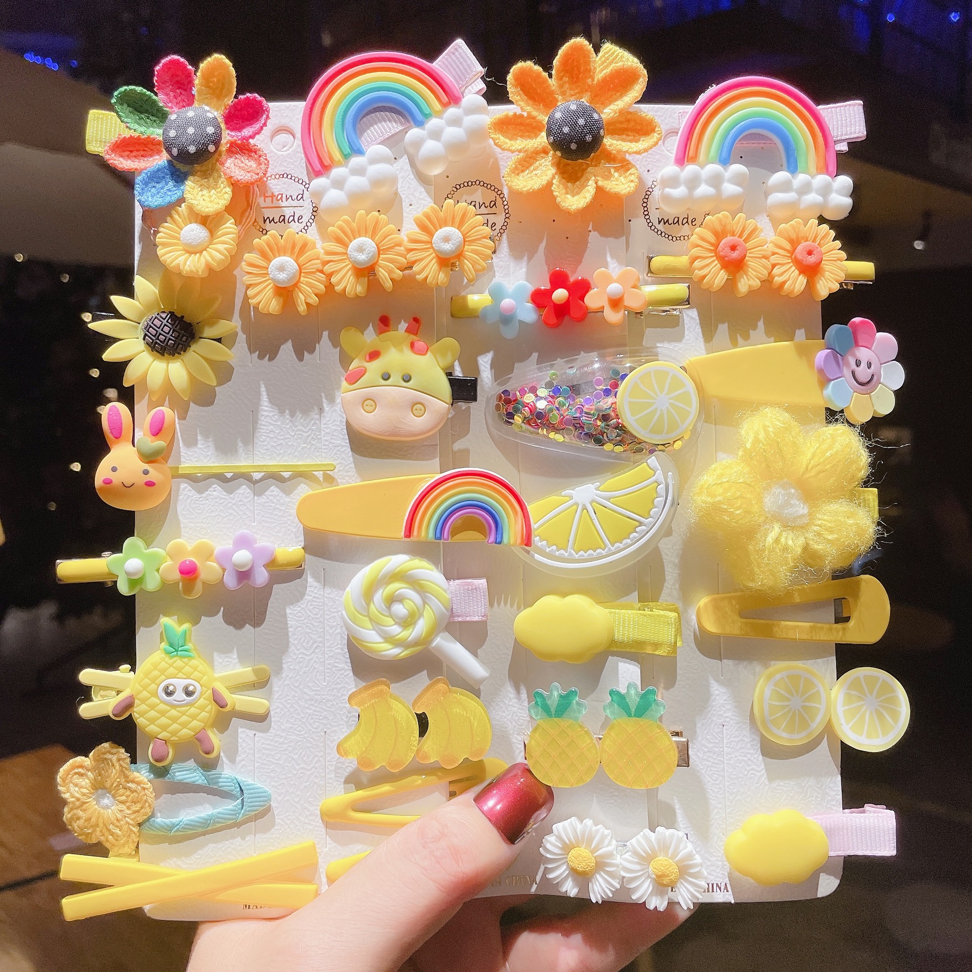 Cartoon Baby Hair Clip Set New BB Clip Candy Color Little Girl Bang Side Clip Hair Accessories Cartoon Hairpin