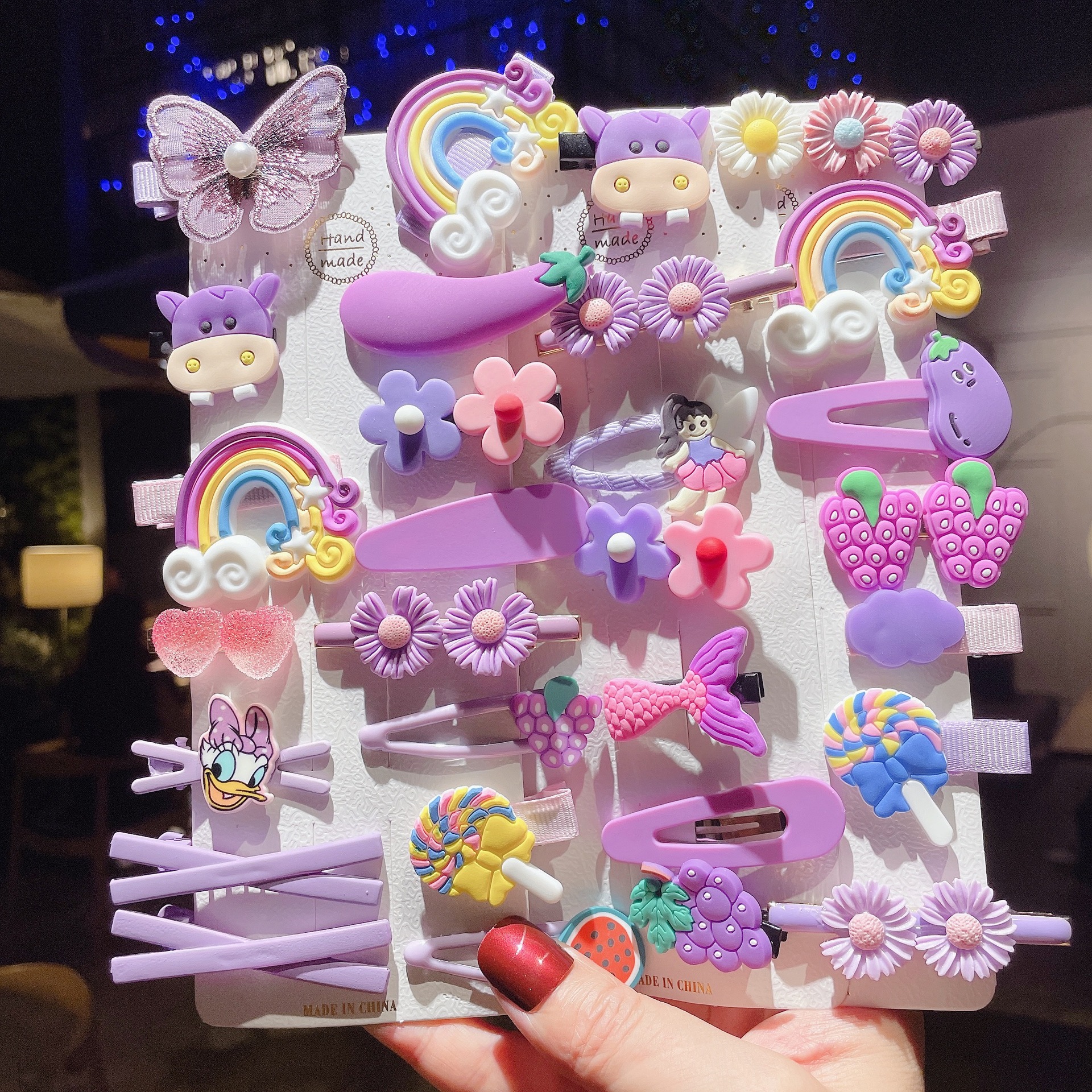 Cartoon Baby Hair Clip Set New BB Clip Candy Color Little Girl Bang Side Clip Hair Accessories Cartoon Hairpin