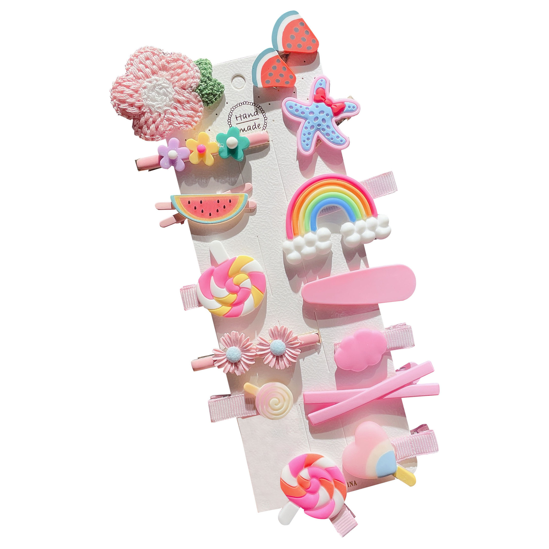 Cartoon Baby Hair Clip Set New BB Clip Candy Color Little Girl Bang Side Clip Hair Accessories Cartoon Hairpin