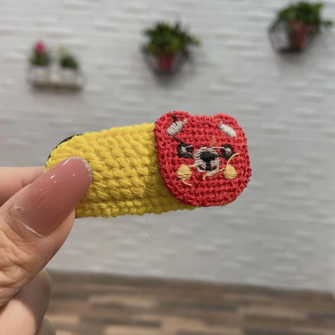 Baby Barrettes Infant Cartoon Wool Knitted Small Hairpin Fresh Not Hurt Hair Accessories Princess Child Hair Accessories