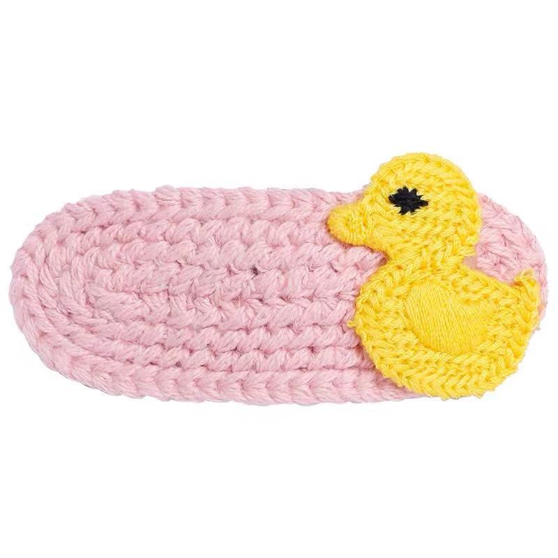 Baby Barrettes Infant Cartoon Wool Knitted Small Hairpin Fresh Not Hurt Hair Accessories Princess Child Hair Accessories