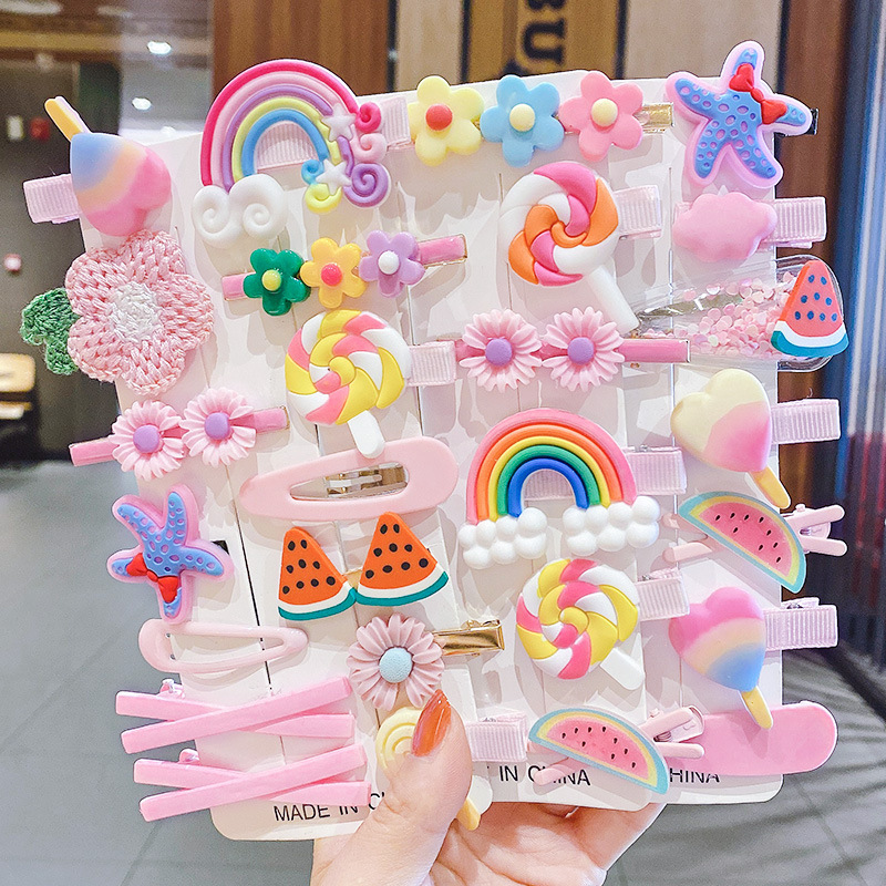 Children&#039;s Cartoon Barrettes Online Influencer Cute Broken Hair Hairpin Clip Little Girl Headdress Side Clip Girl Baby Hair Accessories