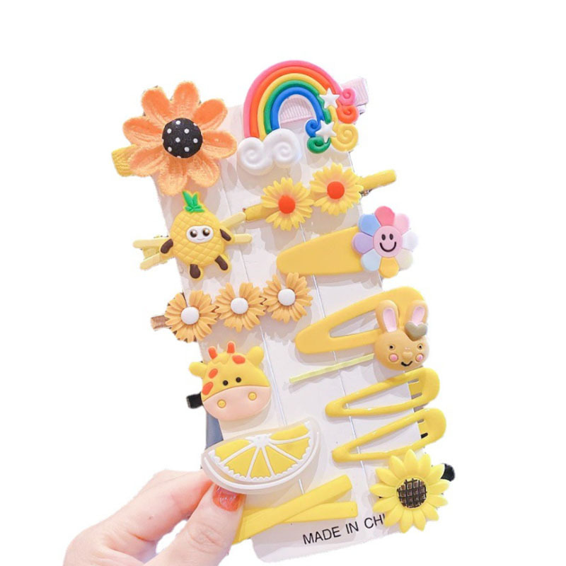 Children&#039;s Cartoon Barrettes Online Influencer Cute Broken Hair Hairpin Clip Little Girl Headdress Side Clip Girl Baby Hair Accessories
