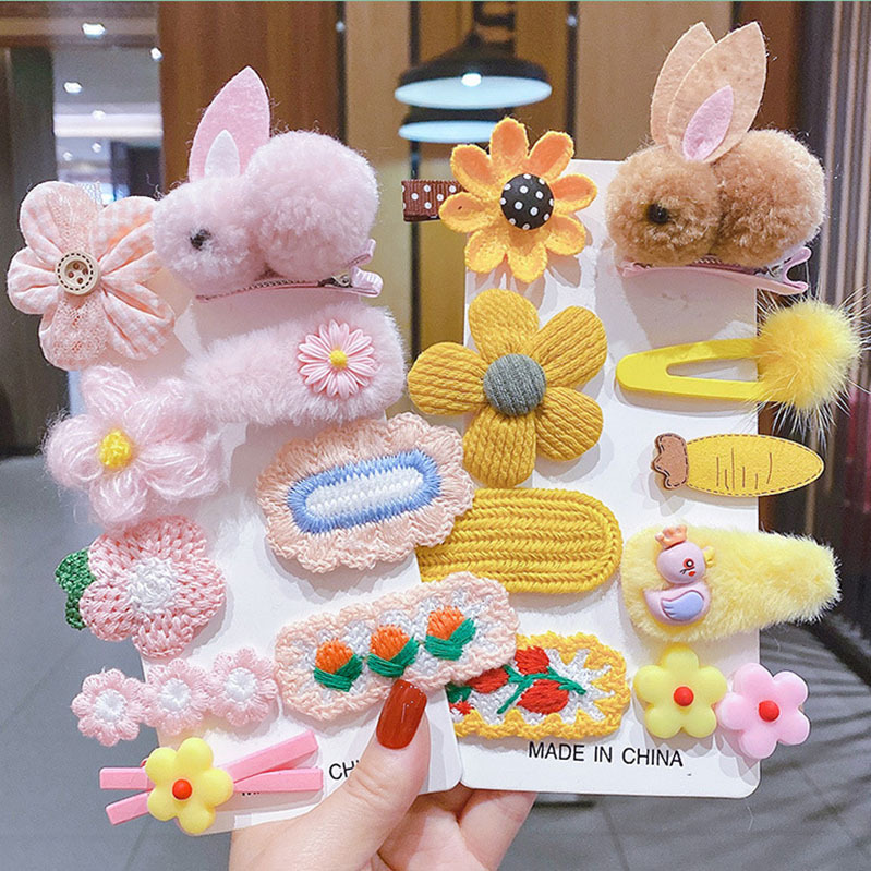 Children&#039;s Cartoon Barrettes Online Influencer Cute Broken Hair Hairpin Clip Little Girl Headdress Side Clip Girl Baby Hair Accessories