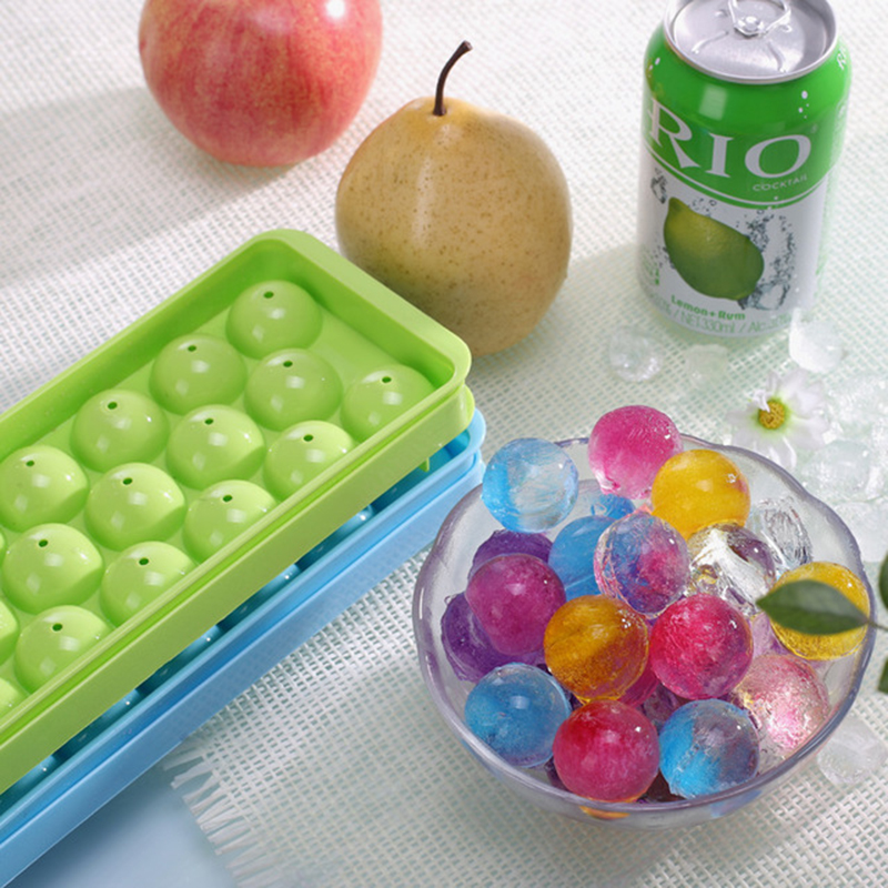 Refrigerator Creative 20 Grid round Frozen Ice Ball Hollow Plastic Ice Tray Ice Box Ice Cream Ice Cube Mold Household