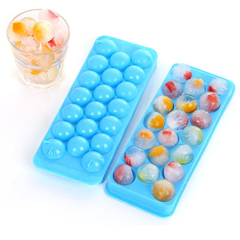 Refrigerator Creative 20 Grid round Frozen Ice Ball Hollow Plastic Ice Tray Ice Box Ice Cream Ice Cube Mold Household