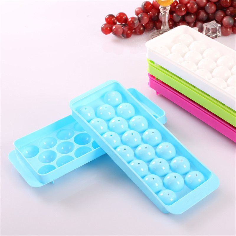 Refrigerator Creative 20 Grid round Frozen Ice Ball Hollow Plastic Ice Tray Ice Box Ice Cream Ice Cube Mold Household