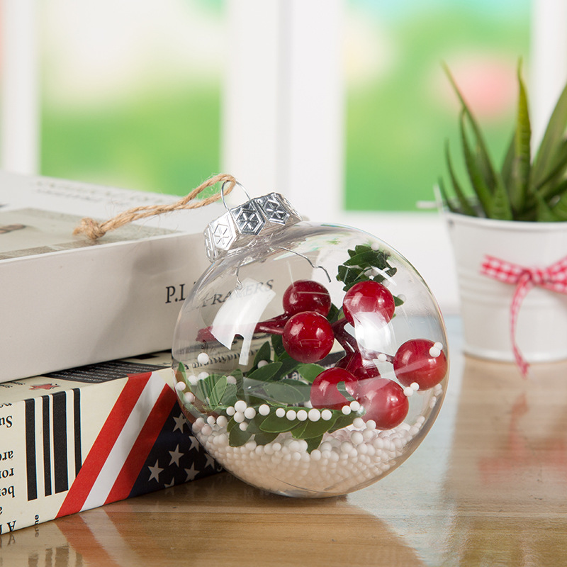Transparent plastic ball hollow ball Christmas ball Christmas New Year Spring Festival presents to the customers