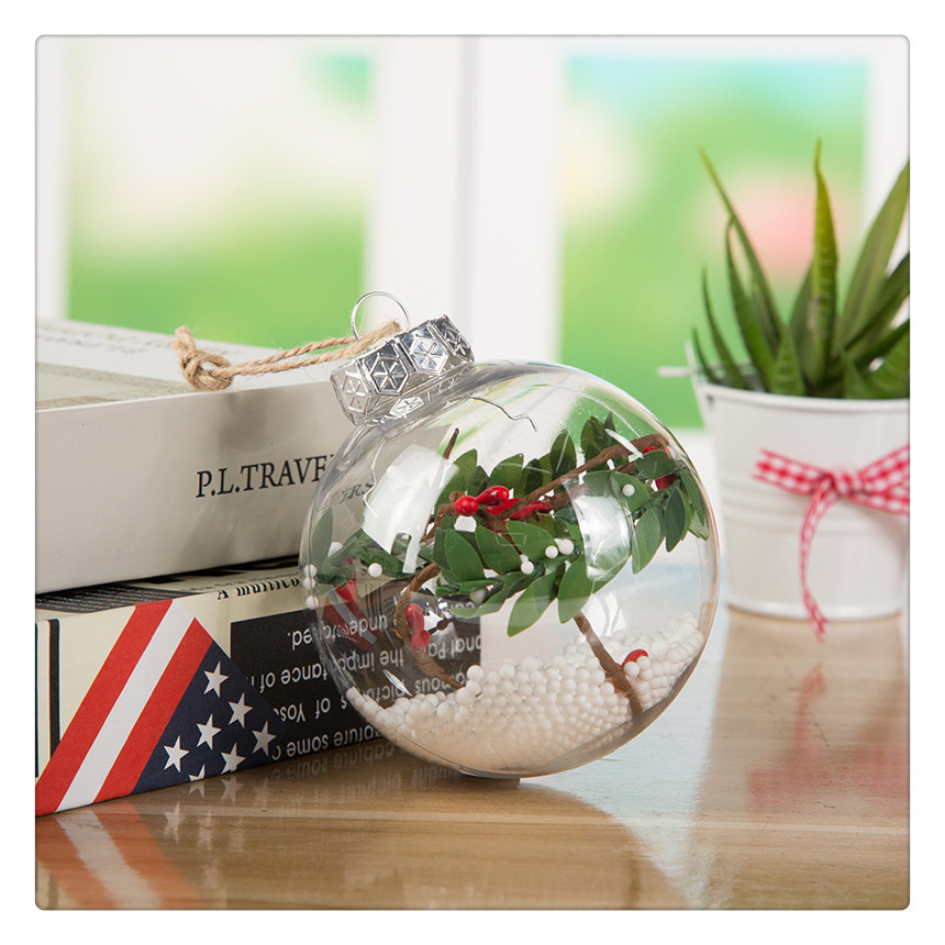 Transparent plastic ball hollow ball Christmas ball Christmas New Year Spring Festival presents to the customers