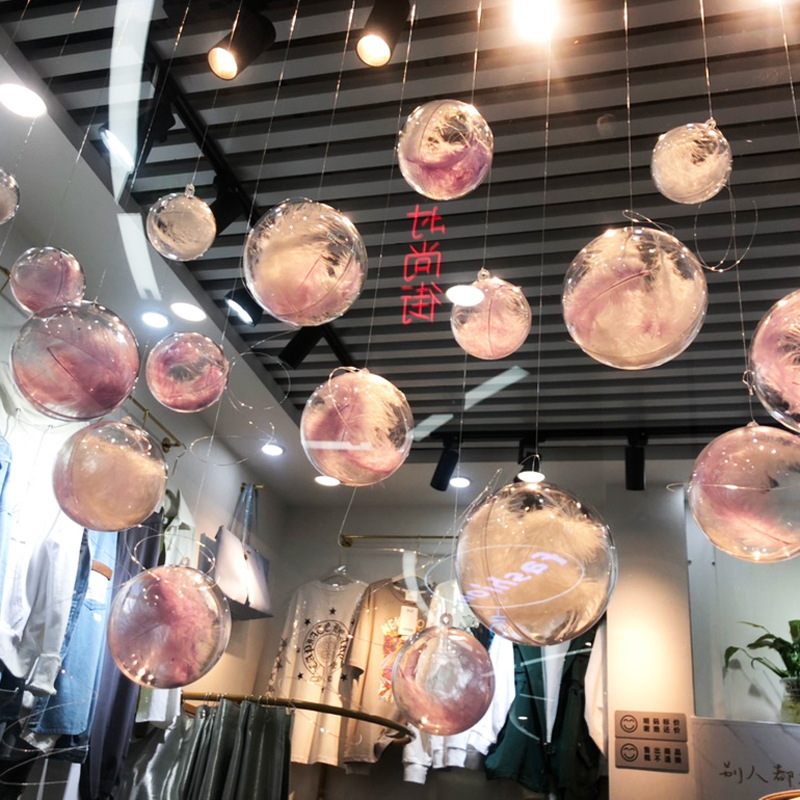 Christmas Acrylic Ball Creative Shop Decoration Transparent Ball Ceiling Hollow Ball