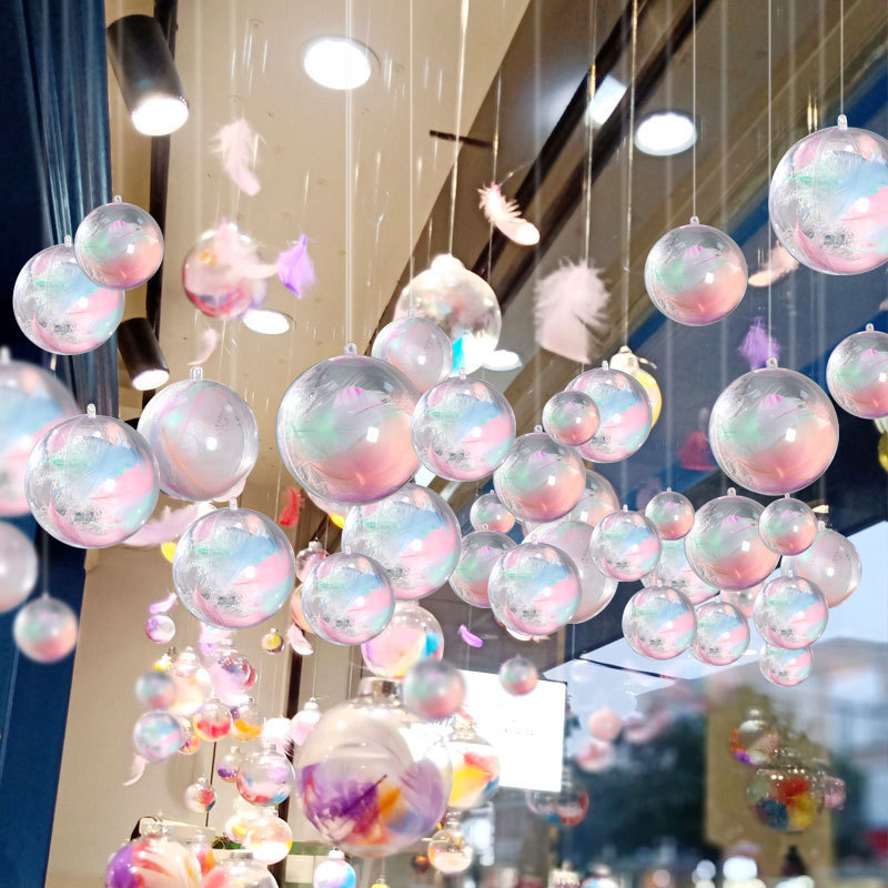 Christmas Acrylic Ball Creative Shop Decoration Transparent Ball Ceiling Hollow Ball
