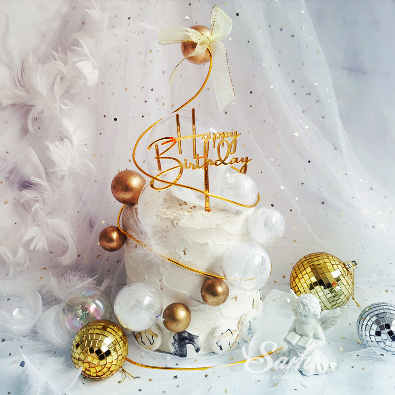 Party Dress-up Transparent Pearlescent Hollow Ball Decoration Transparent Hanging Ball Hanging Ball Hollow Ball