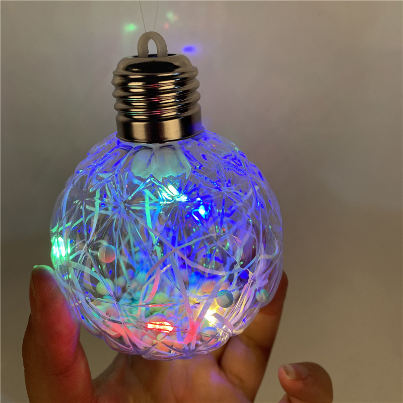Cross-Border Christmas Transparent Ball Plastic Ball Hollow Ball Holiday Decoration Gift Hollow Ball