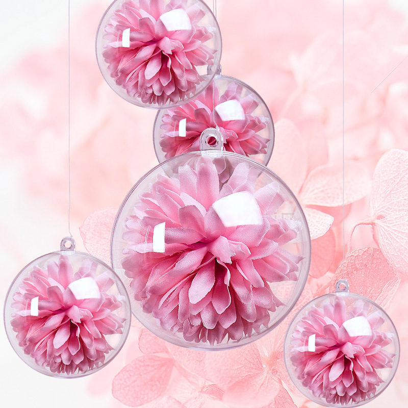 Spot 4-60cm Transparent plastic decoration Christmas ball shopping Mall Decorated Ps Crystal Hollow Drop ball