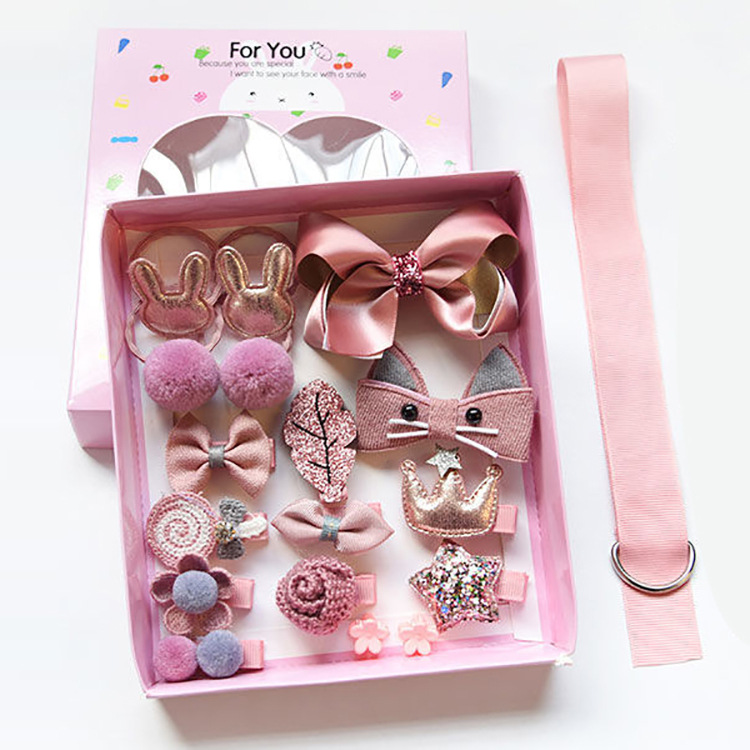 Korean Girls Headdress Gift Set Clip Barrettes Children&#039;s Hair Accessories Crown Hairpin for Girls Head Rope Rubber Band