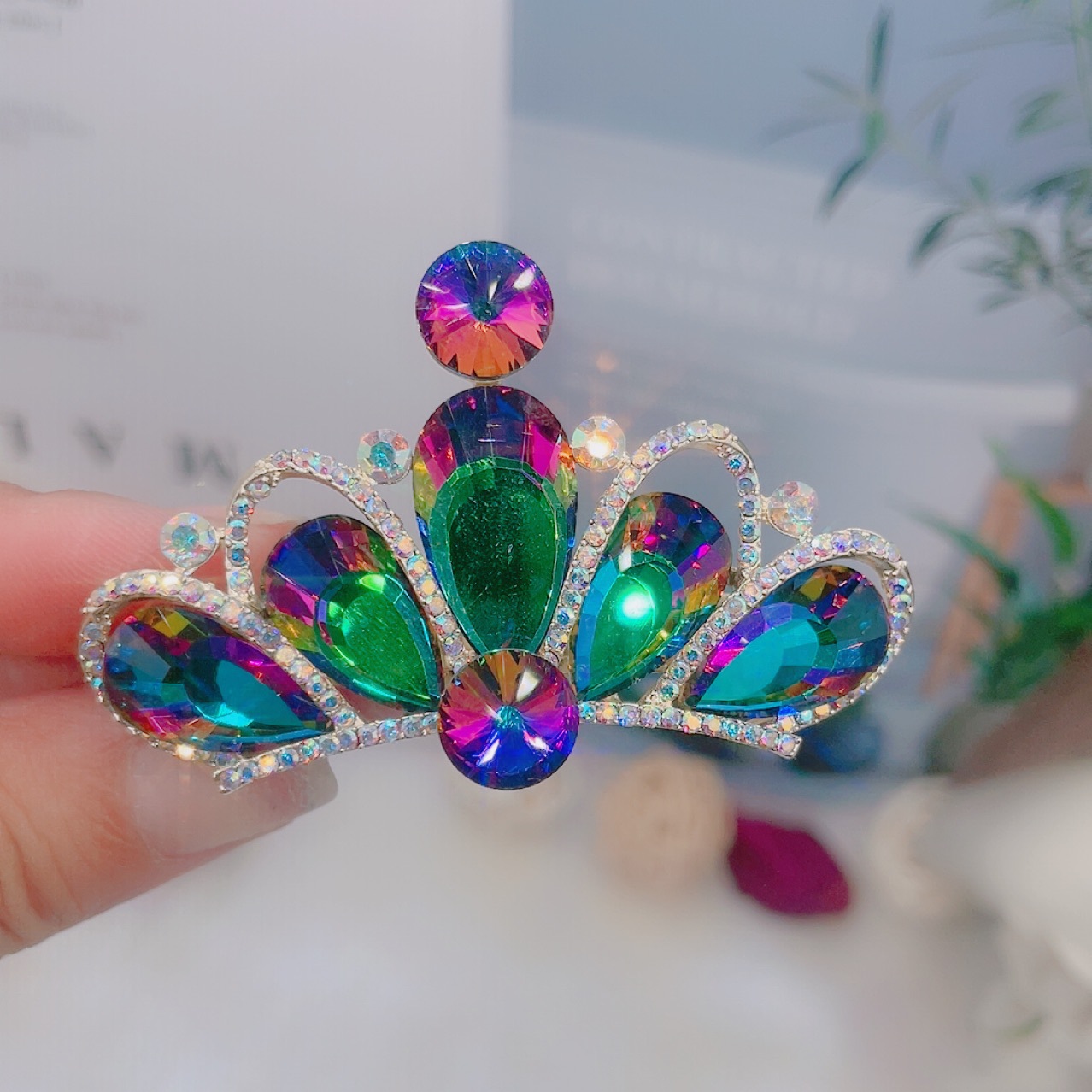 New Style Hair Accessories Barrettes Crown Style Temperament Side Clip Barrettes Crown Hairpin