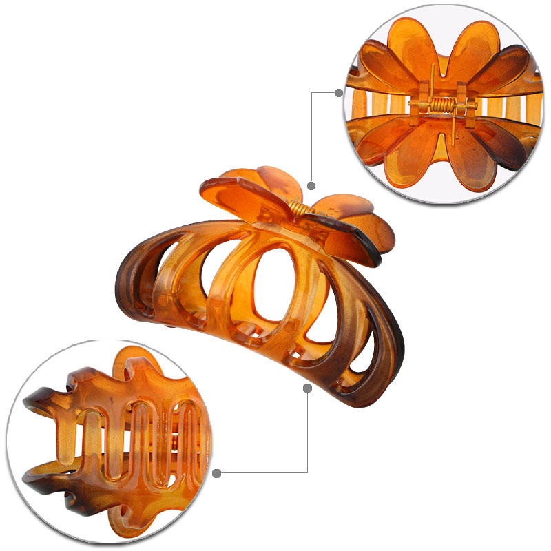 Amazon Hot Selling Crown Grip 9cm Hairpin Headdress Female Plastic Grip