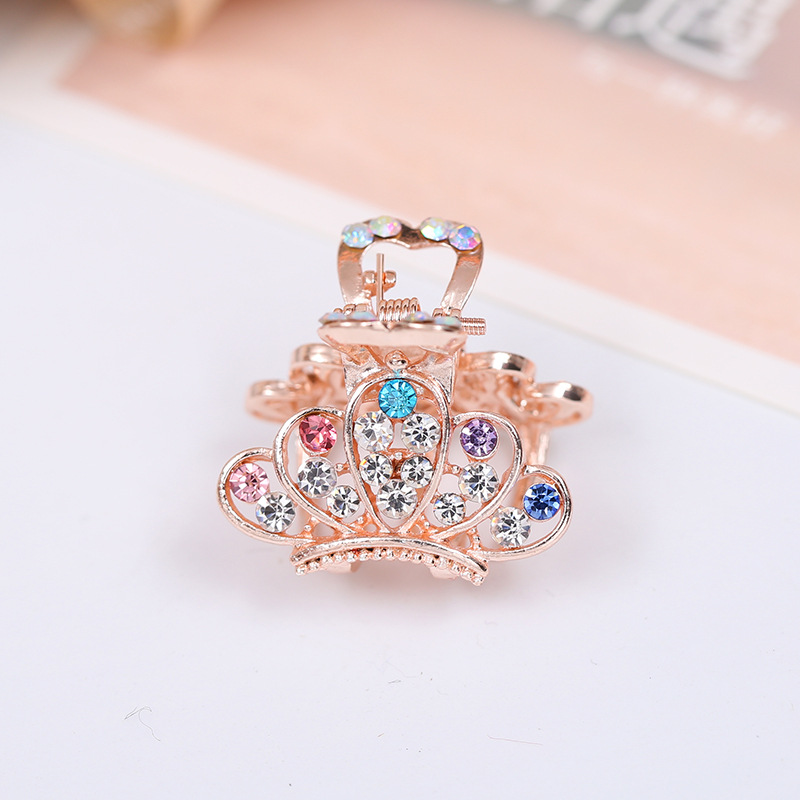  Claws Korean Style New Headdress Selling Cute Crown Small Jewelry Boutique Headdress Barrettes Wholesale Crown Hairpin