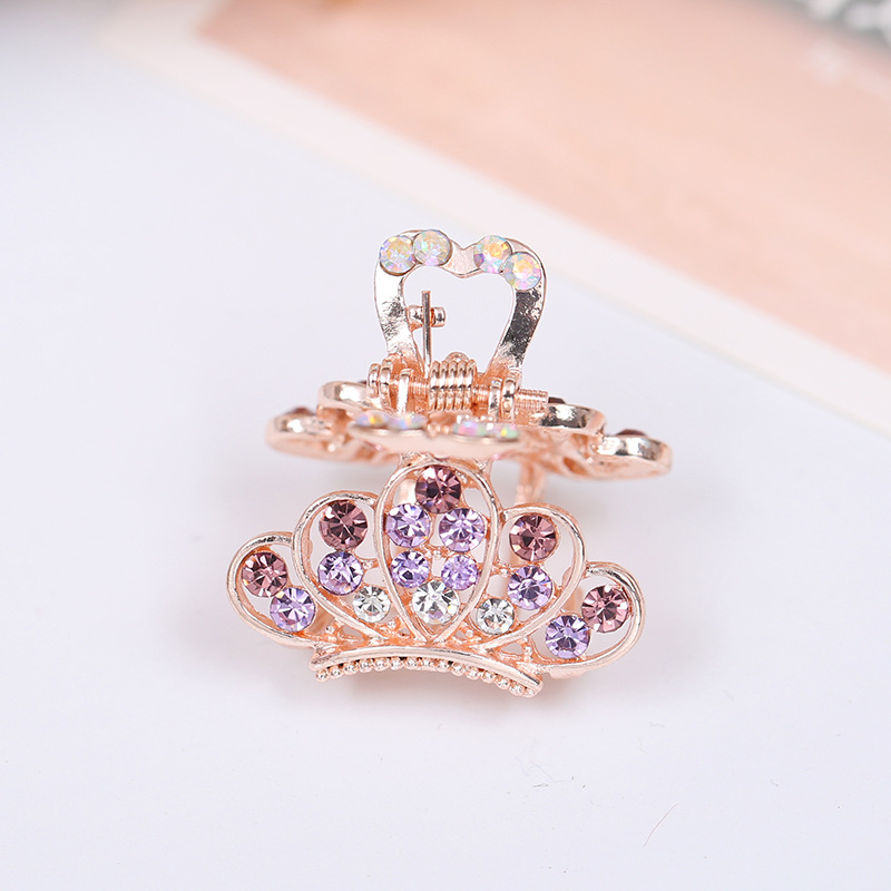  Claws Korean Style New Headdress Selling Cute Crown Small Jewelry Boutique Headdress Barrettes Wholesale Crown Hairpin