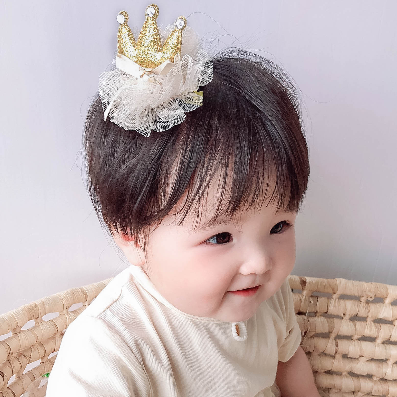 Three-Dimensional Crown Barrettes Exquisite Baby Hair Band Girls Head Accessories Hair Accessories Baby Hairpin