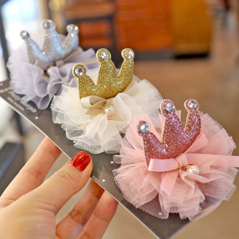 Three-Dimensional Crown Barrettes Exquisite Baby Hair Band Girls Head Accessories Hair Accessories Baby Hairpin