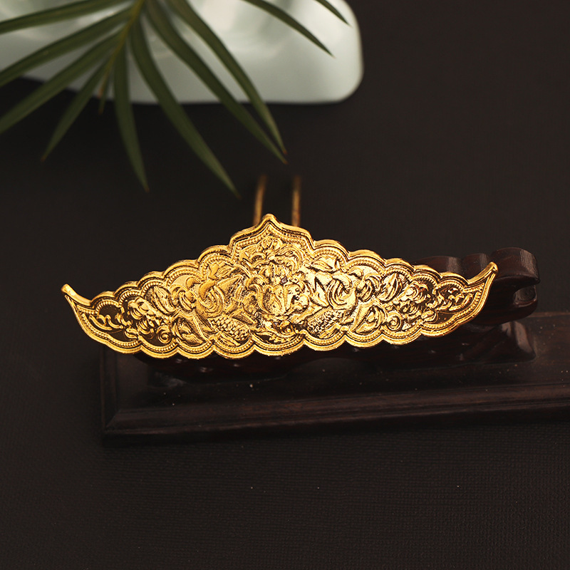 DIY Handmade Material Hairpin Ancient Style Tang Suit Crown Hair Clasp Alloy Material Handmade Hair Accessories Ornament