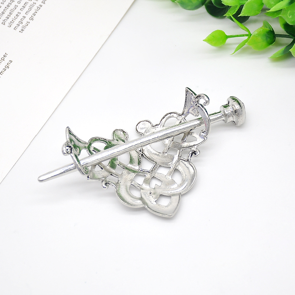 Jewelry Creative Barrettes Hairpin Fashion Metal Knot Crown Barrettes Stick Sliding Accessories