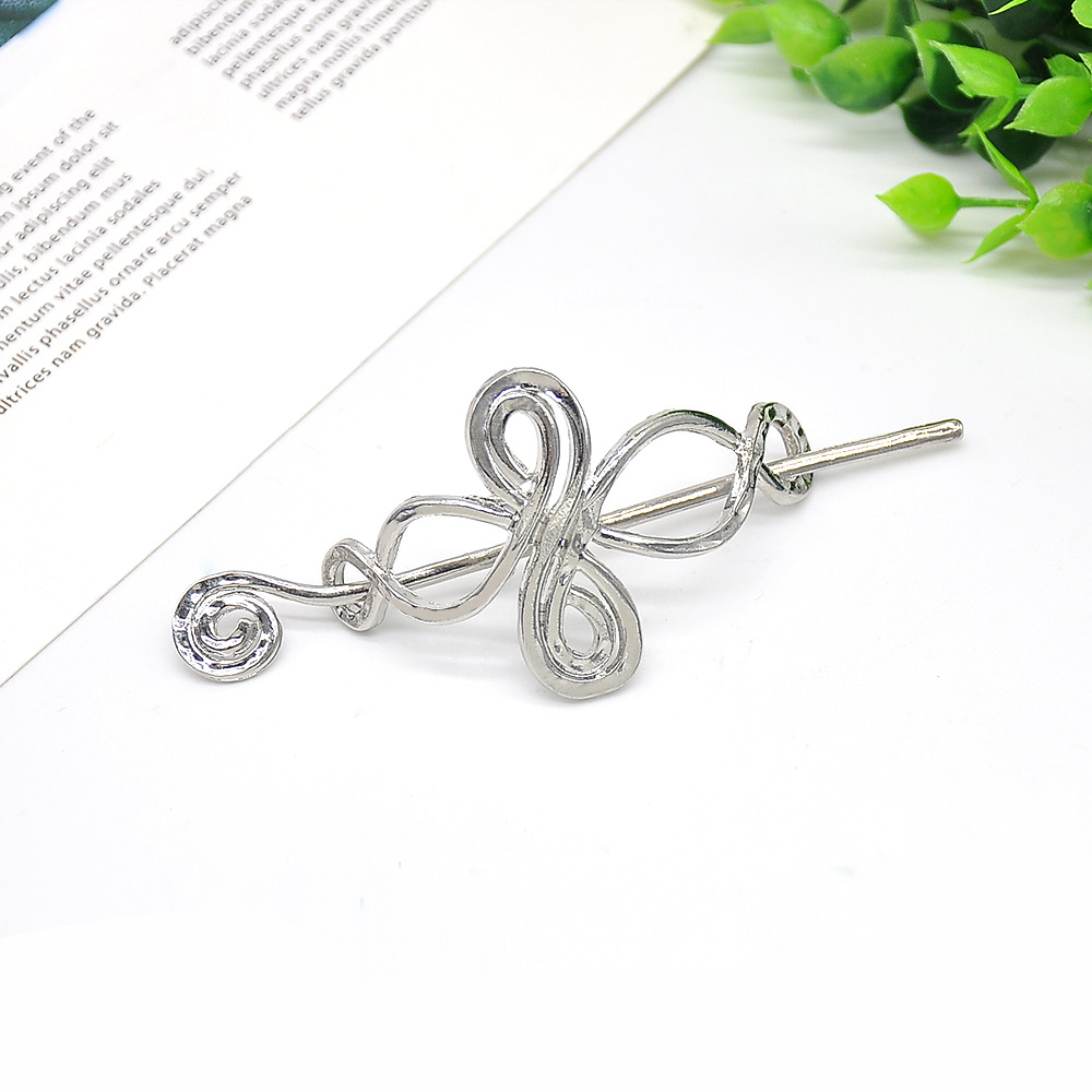 Jewelry Creative Barrettes Hairpin Fashion Metal Knot Crown Barrettes Stick Sliding Accessories