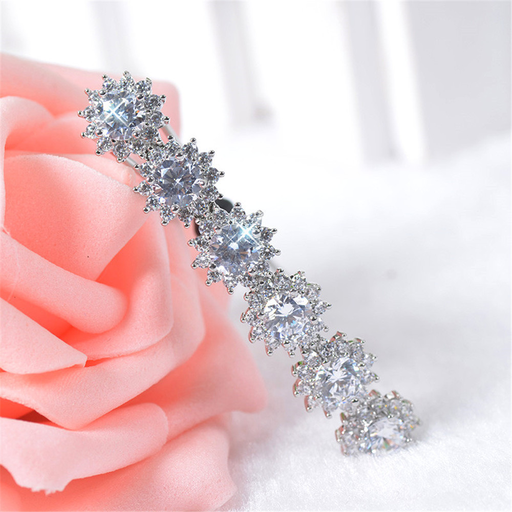 Shiny Zircon Hairpin Temperament Crown Hairpin Side Clip Internet Celebrity Bun Clip Hair Accessories Girl Crown Hairpin