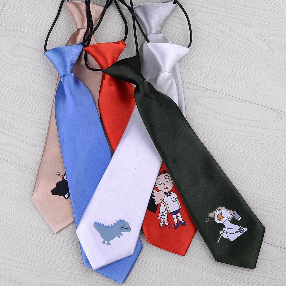 Short Cartoon Small Necktie Student High School Fashion Female JK Shirt Tie-Free Children&#039;s Preppy Style Formal Dress Accessories