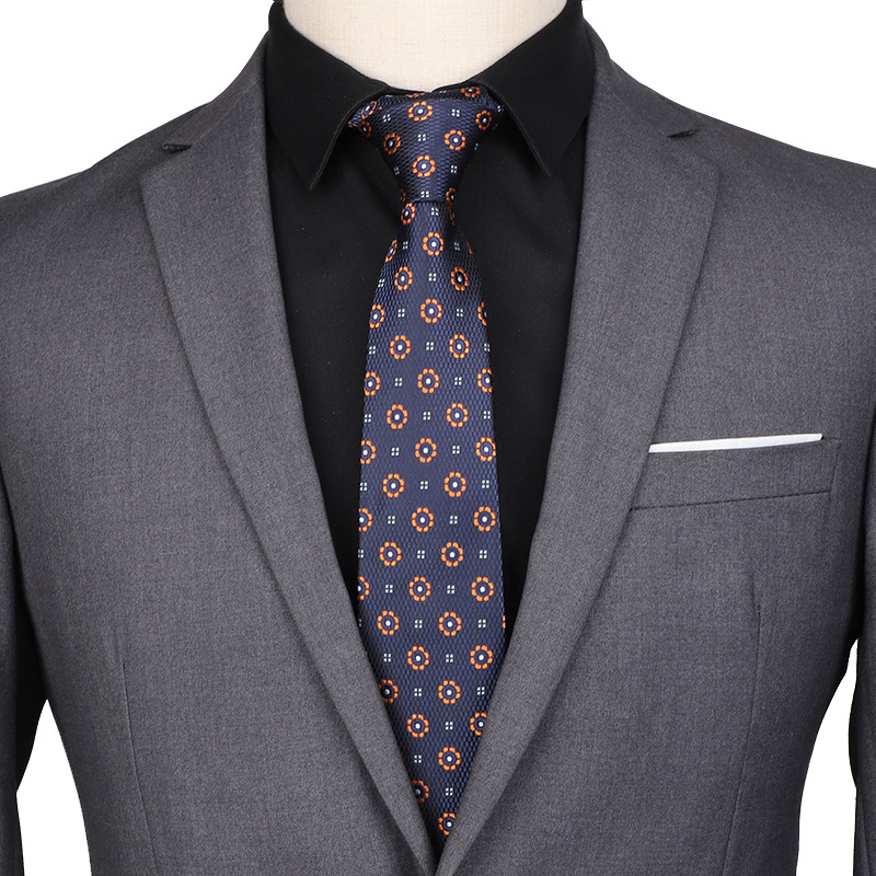 New Tie Men&#039;s Solid Color Casual Tie Business Printing Arrow Tie necktie