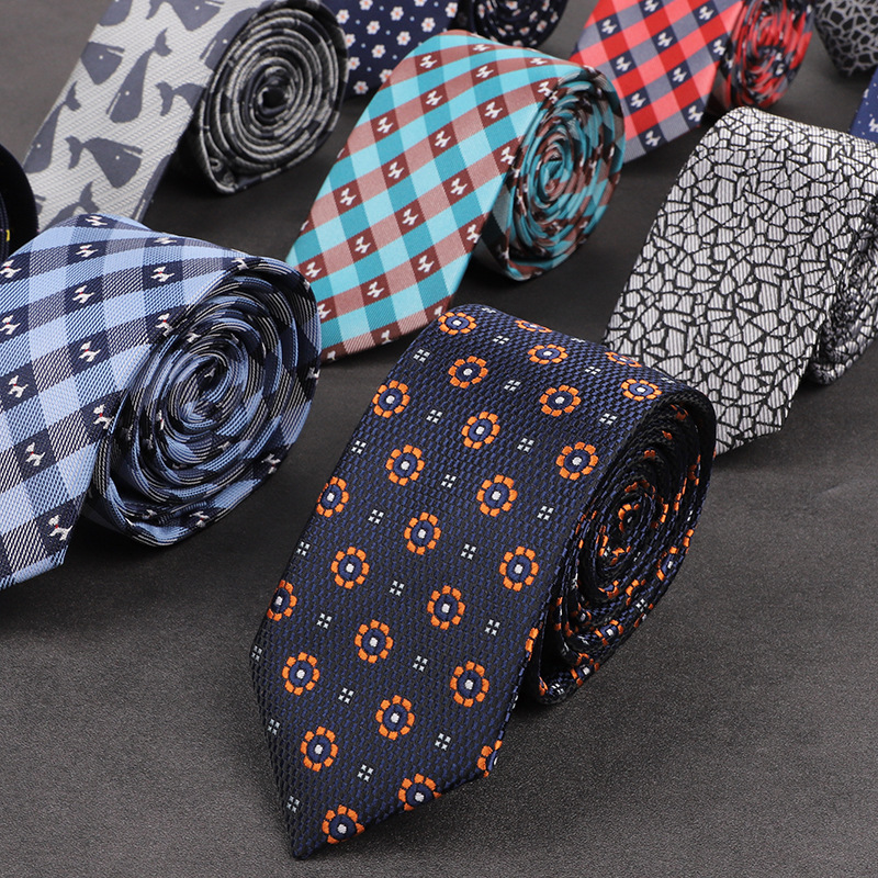 New Tie Men&#039;s Solid Color Casual Tie Business Printing Arrow Tie necktie