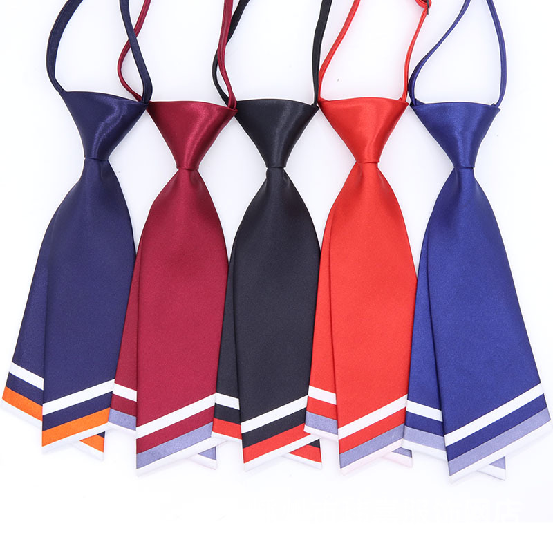 Style DoubleLayer Knife Tie Female Professional Waiter Small Suit Accessories Square Sailor Dance JK Small Necktie