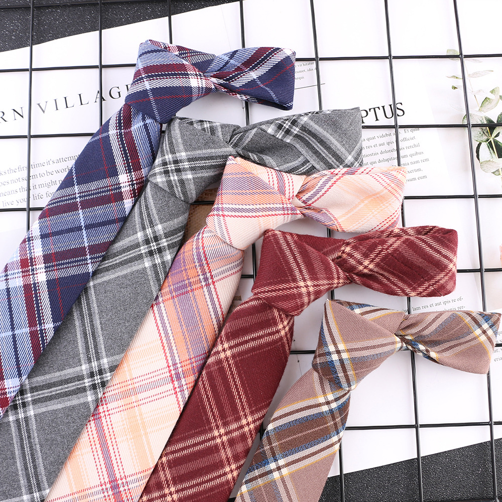 JK-DK Same-Grid Tie Gadget Male and Female Students Match Uniforms Shirt necktie