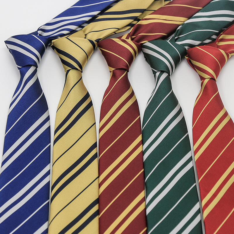 Harry Potter Genuine Silk Striped Tie Cosplay necktie