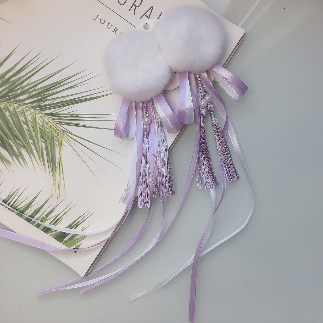 Hair Accessories Women&#039;s Han Chinese Clothing Head Accessories Girl Tang Suit Two-Dimensional Barrettes Ball Hairpin