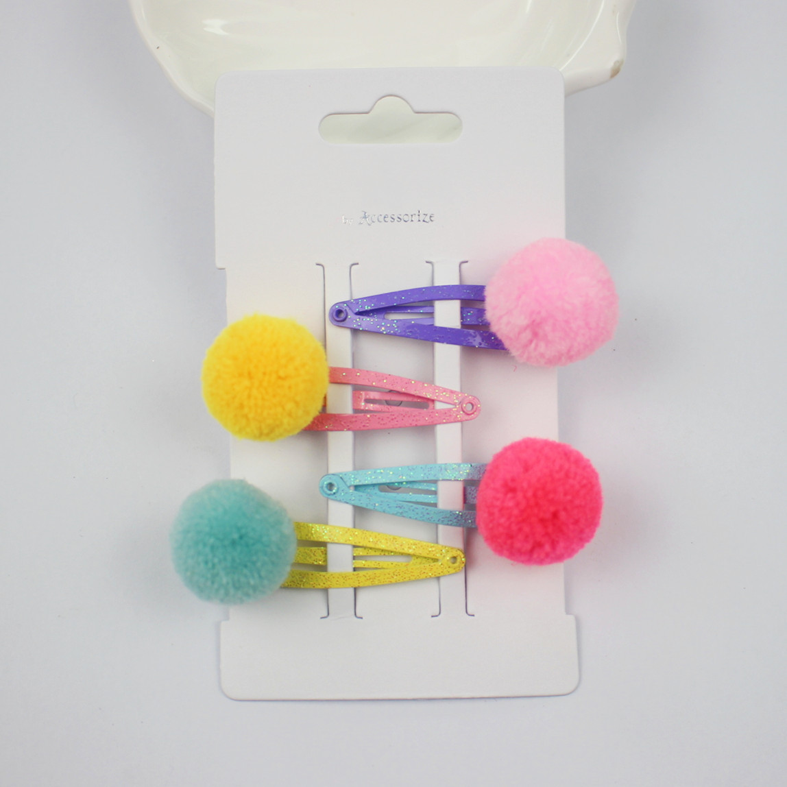 Trade Korean Style Children&#039;s Pompons Hair Accessories Barrettes Macaron Cute Baby BB Clip Bang Side Clip Ball Hairpin