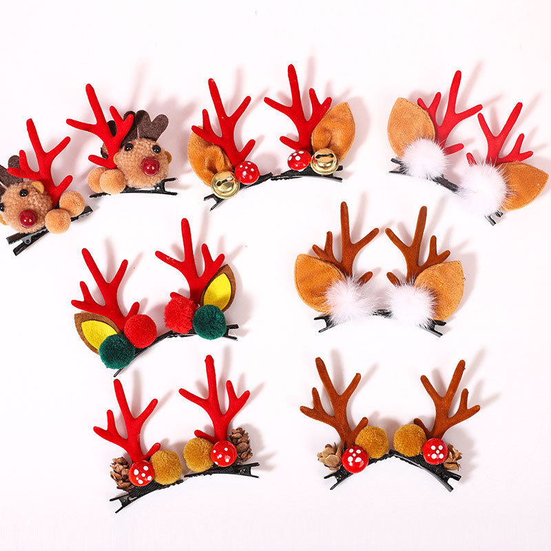  Barrettes Fairy Barrettes Cute Hair Ball Duckbilled Hair Accessories Christmas Ornaments Small Gift Ball Hairpin
