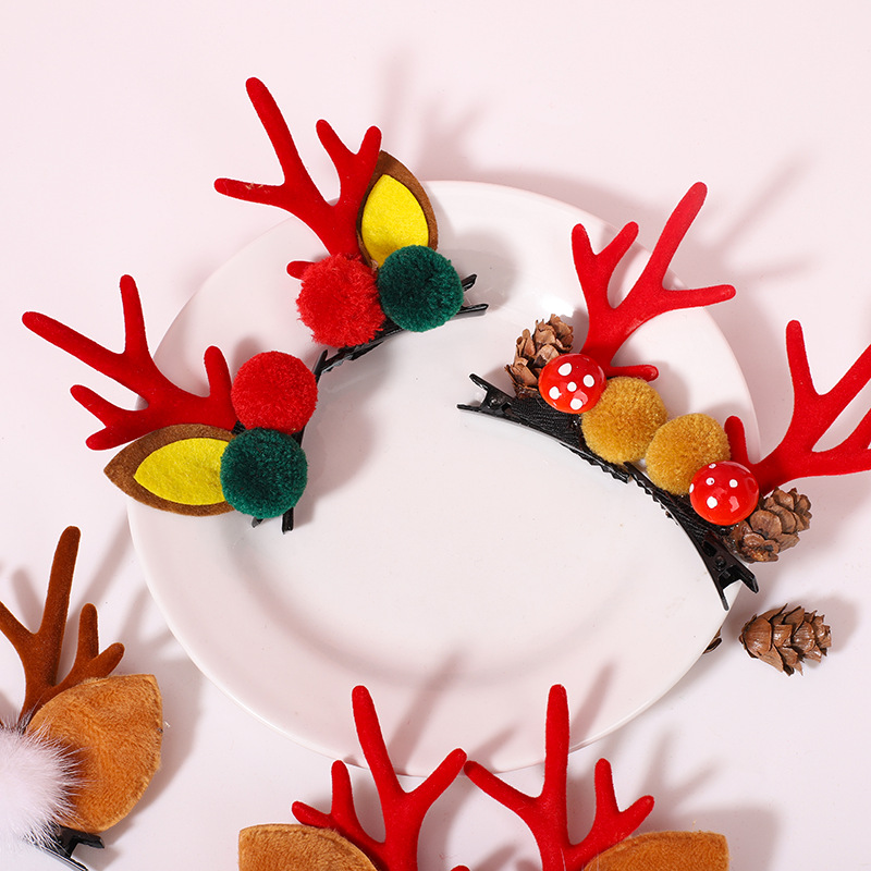  Barrettes Fairy Barrettes Cute Hair Ball Duckbilled Hair Accessories Christmas Ornaments Small Gift Ball Hairpin