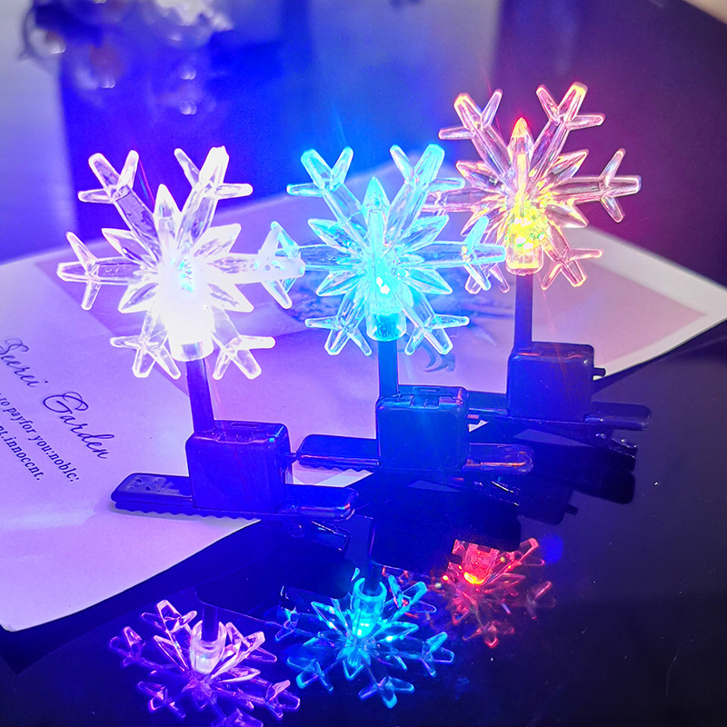 Christmas Gift Push Artifact Bounce Ball Best-Seller on Douyin Promotional Gifts Luminous Barrettes Ball Hairpin