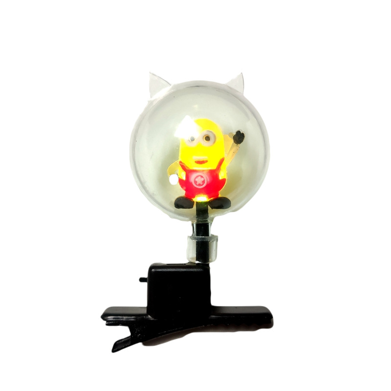 Christmas Gift Push Artifact Bounce Ball Best-Seller on Douyin Promotional Gifts Luminous Barrettes Ball Hairpin