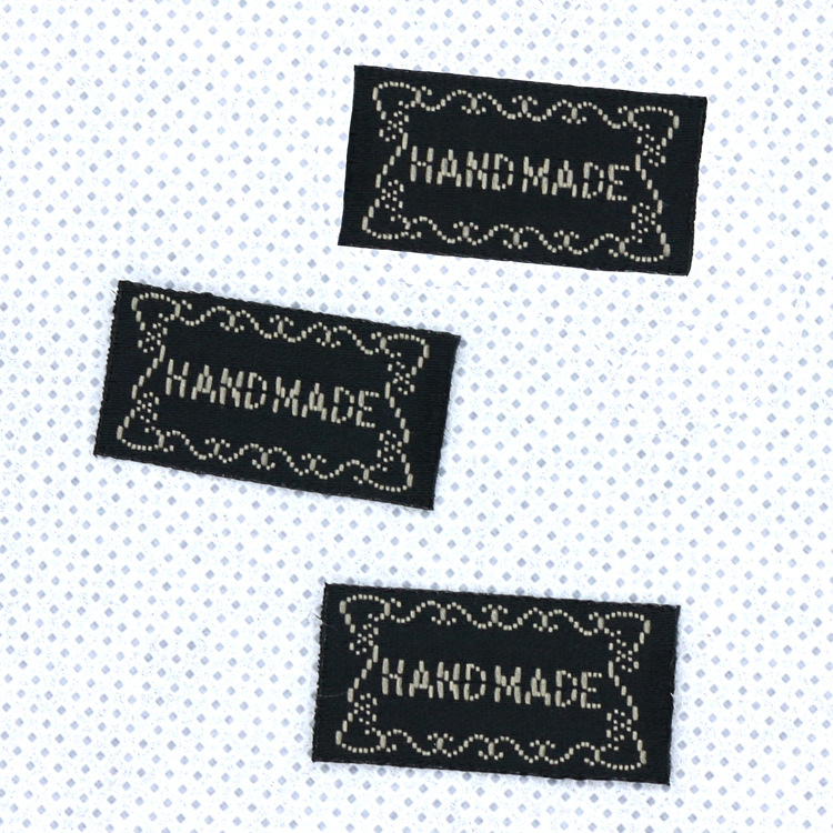 In Stock Handmade Labeling Head Buckle Hair Band Dedicated Handmade Cloth Label Custom Embroidery Trademark