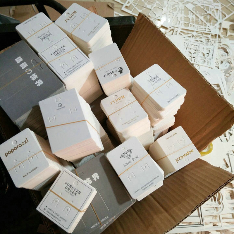 Factory Direct Sales Clothing Accessories Trademark Cotton String Tag White Paper Card Spot Custom Custom Processing Wholesale