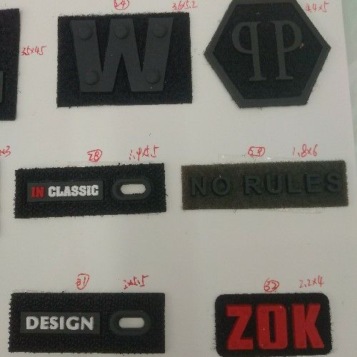 Bosch trademark auxiliary material wool surface rubber label embroidery machine woven label cloth label cloth label.