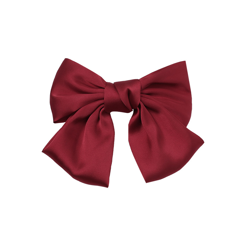Hair Accessories Fabric Headdress Back Head Barrettes Oversized Japanese Girls Children Red Bowknot Hairpin